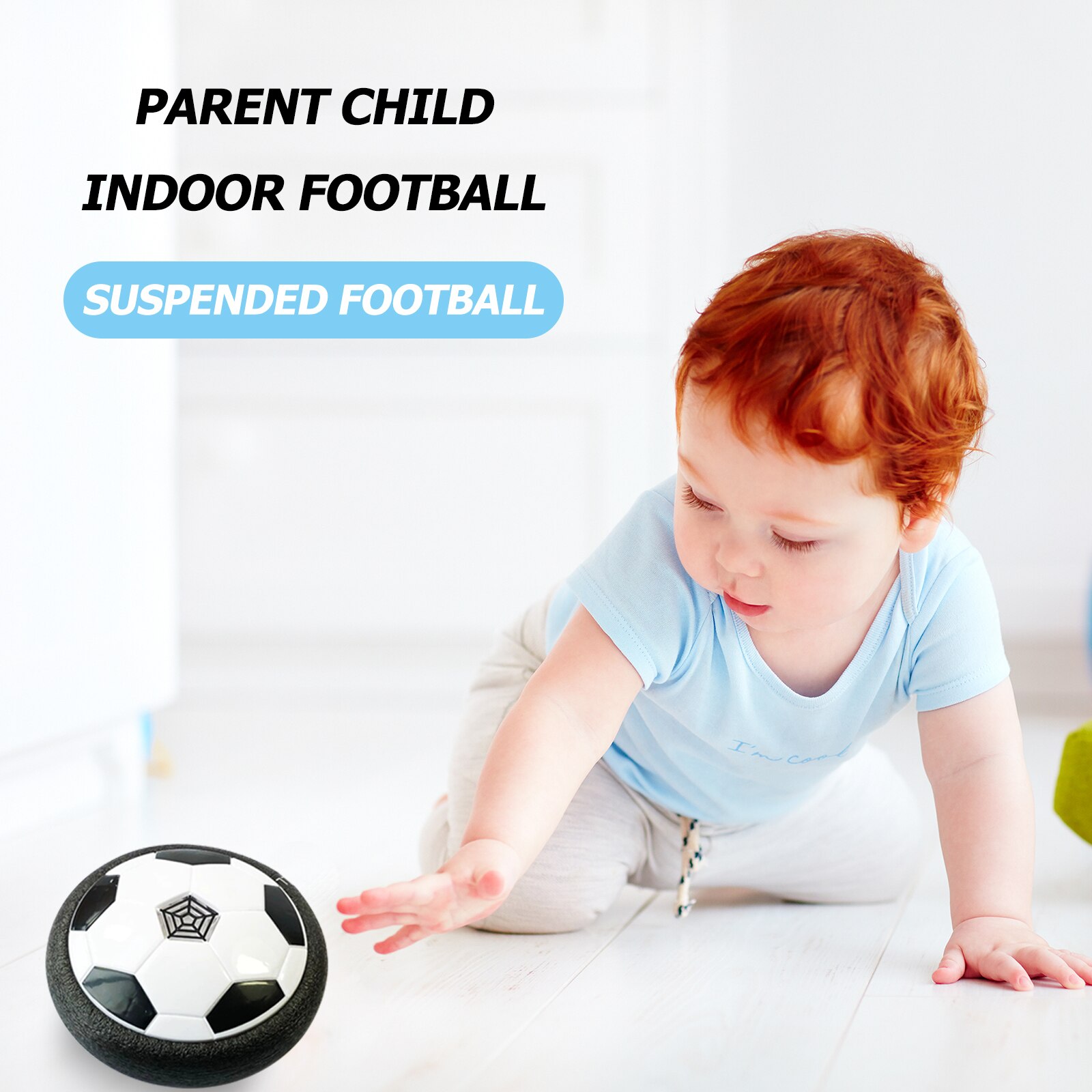 Children's Interactive Football Electric Suspension Football Parent Child Interactive Sports Floating Football With LED Flashing
