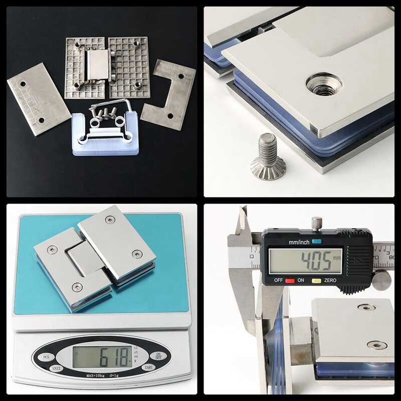 Heavy Duty 180 Degree Gl Door Cabinet Showcase Cabinet Clip Gl Shower Door Hinge Replacement Parts Stainless Steel Polishe