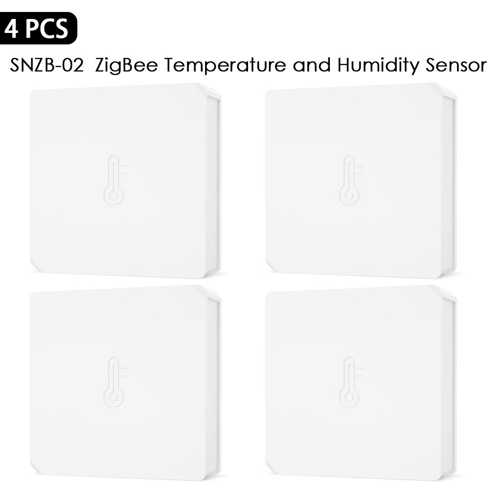 Sonoff Zigbee Temperatur Und Feuchtigkeit Sensor SNZB-02 Arbeit Mit Ewelink Zbbridge Alexa Google HomeAssistant ZHA MQTT Verfügbar: 4 Einheiten