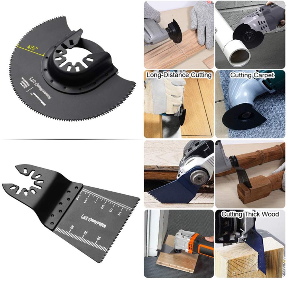 Outils de réparation pour bois, métal et plastique, lames de scie à oscillation 22 pièces