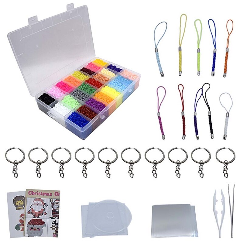 2.6mm perler perler børn legetøj med skabelon + puslespil tilbehør puslespil  t5ec