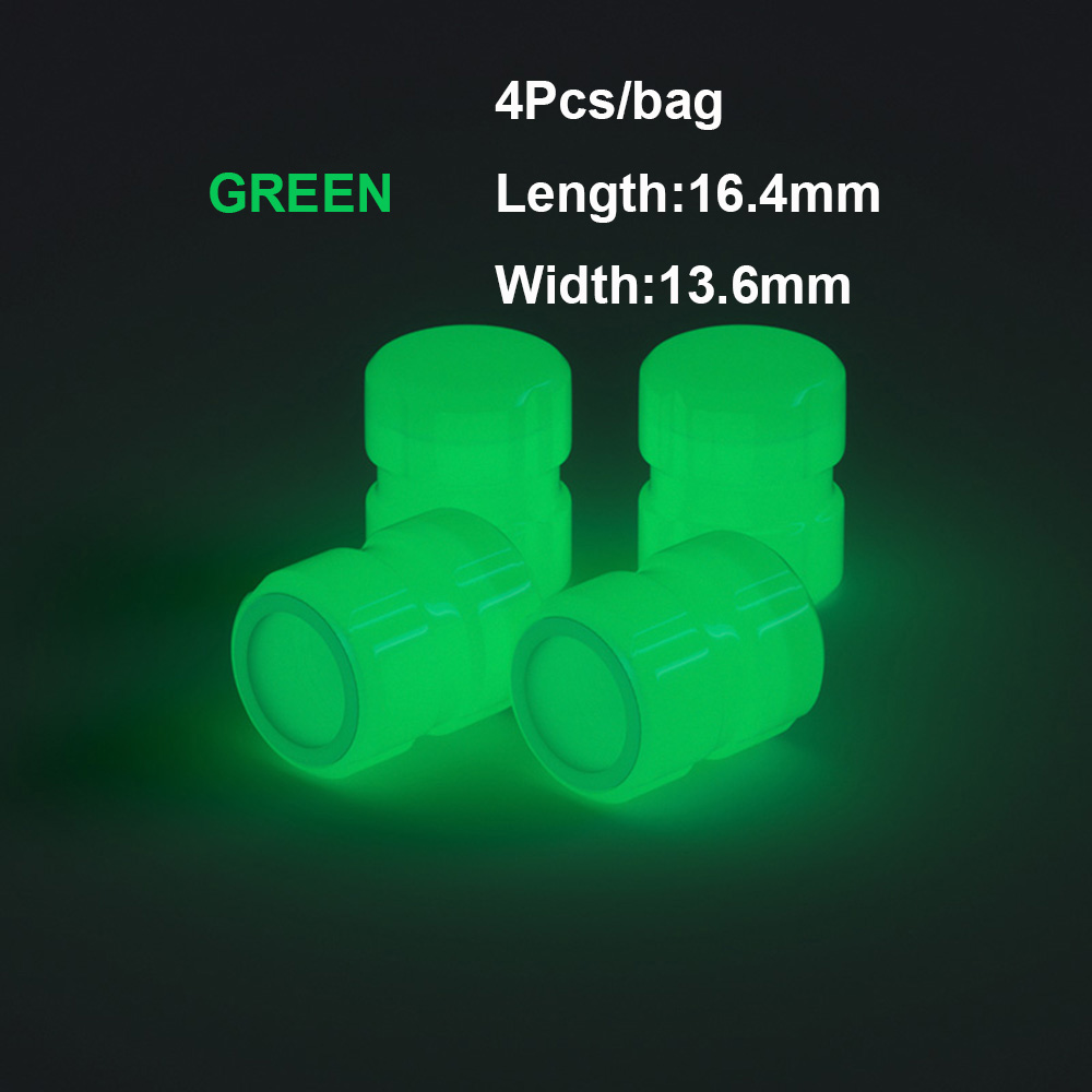 Tapas de válvula luminosas fluorescentes, verdes, azules, brillantes, para coche, motocicleta, rueda de bicicleta, estilo, cubo de neumático, decoración automática: Gris oscuro