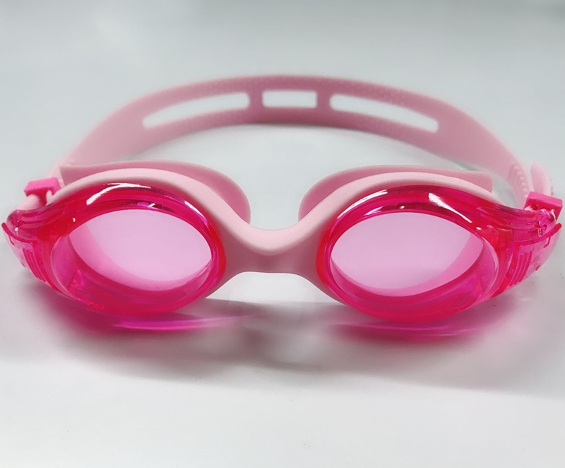 Recept svømning svømmebriller briller anti tåge uv beskyttelse optisk arena diopter vandtæt briller til voksne mænd kvinder: Rød