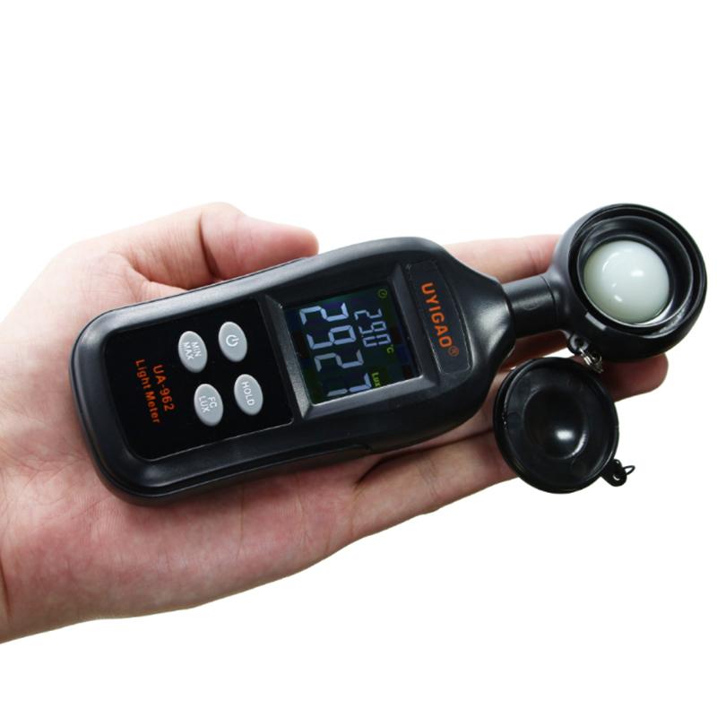 200,000lux Luxmeter Light Meter Digital Luminometer Photometer Tester LCD Display With Backlight Enviromental Testing