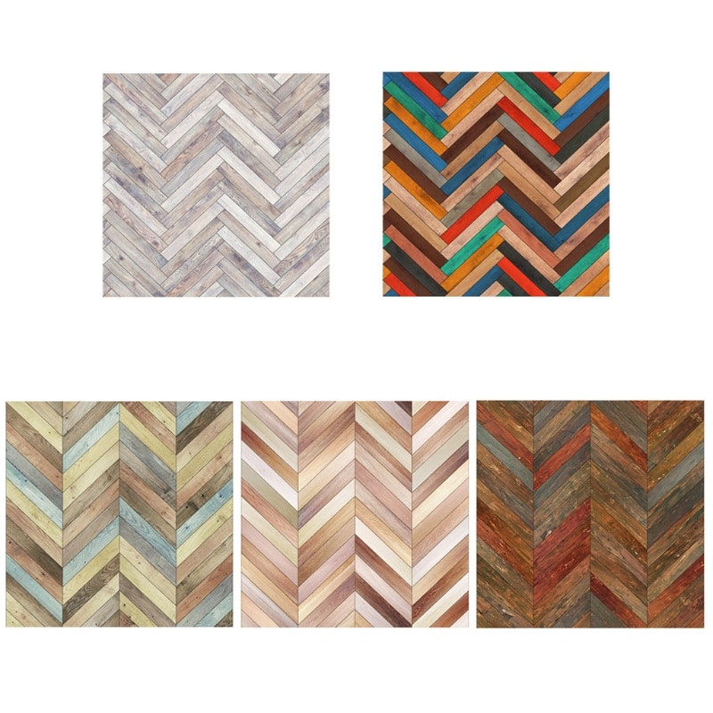 20pcs Imitation Wood Grain 3D Tile Floor Wall Stickers DIY Self Adhesive Kitchen Bathroom Home Decoration