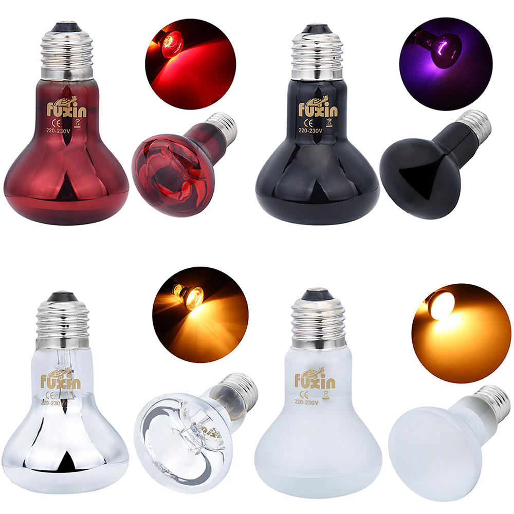 1Pc 4 Soorten Huisdier Verwarming Lamp Uva Dag Nacht Amfibie Snake Lamp Warmte Reptiel Lamp Licht 220-230V 25W 50W 60W 75W 100W