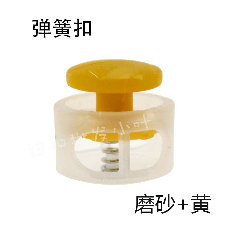 10 sztuk 1.7x1.7cm przeźroczyste tworzywo sztuczne wiosna klamra kieszeń sznurkiem klamra klamra regulacyjna: żółty