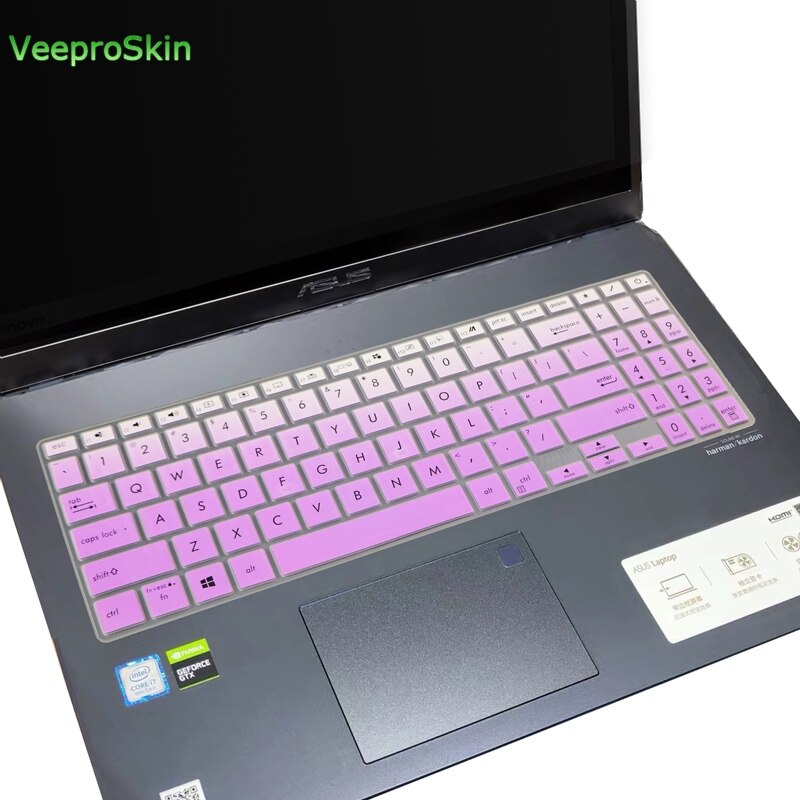 Laptop Keyboard protector skin Cover For ASUS VivoBook S15 S532 VX60 S532FL S532F S531 S531FL S531F S 531 F FL: fadepurple