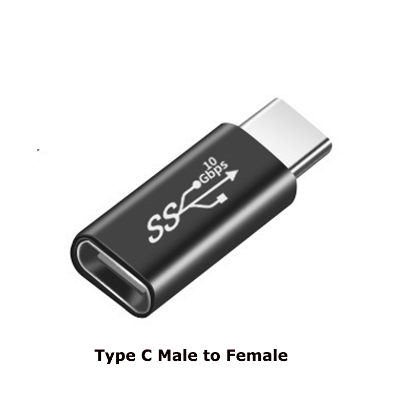 1pcs Micro usb3.0 90/180 Degree Right Angle USB 3.1 Type C Male To Female USBC female to female male to male Converter Adapter: NO.7