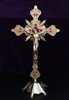 Hause Kirche Diamant einstellen Gold Silber Kupfer verrotten Kupfer Jesus überqueren Heiligen Bitteren Statue Dekoration Katholischen Christian Handwerk: Gold