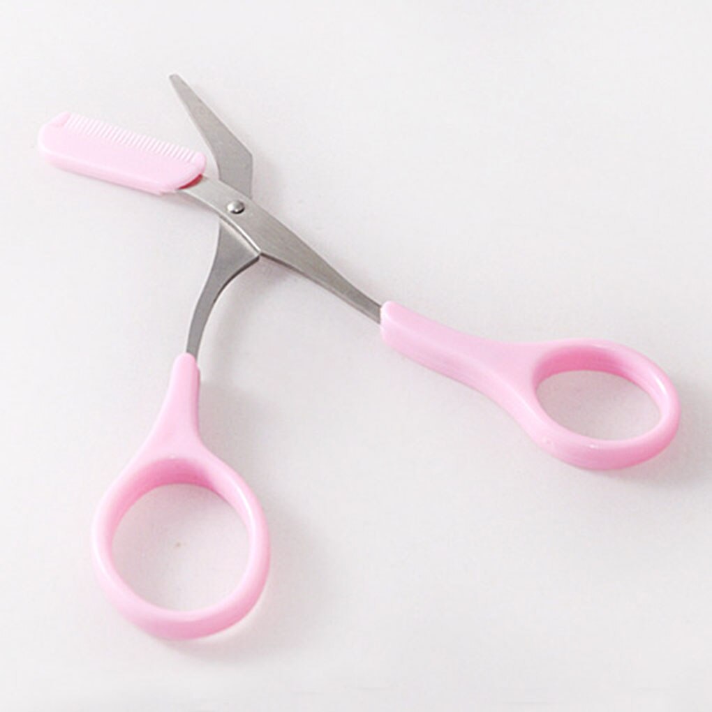 Eyebrow Trimmer Scissors Comb Eyebrow Scissors Comb Women Girl Eyelash Removal Tools