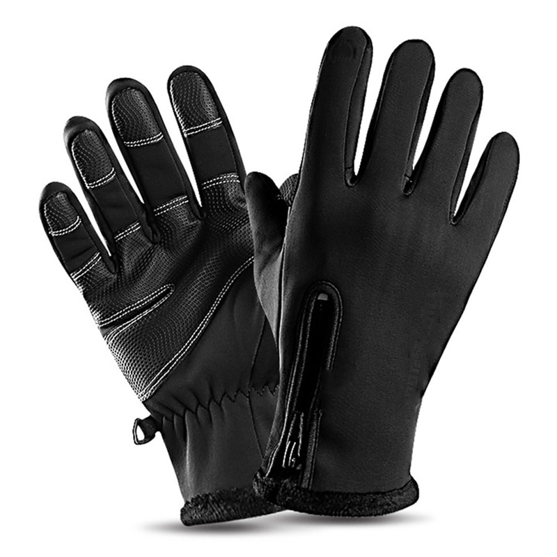 Touchscreen winddichte outdoor sport handschoenen voor mannen en vrouwen inter windstopper waterdichte rits handschoenen