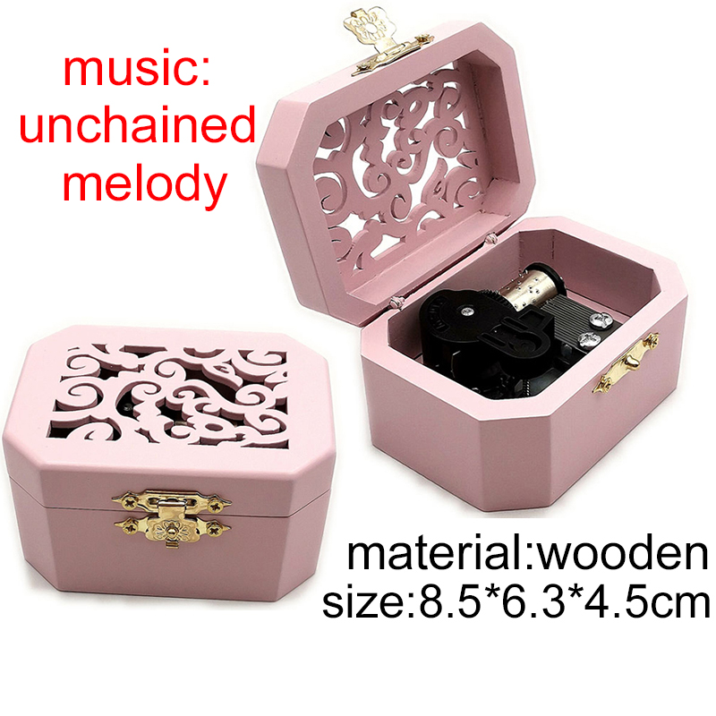 Unchained Melody Muziekdoos Houten Diy Cadeau Voor Vrouw Vriendin Jaar Kerst Valentijnsdag Voorstellen Romantische Liefde: Z2
