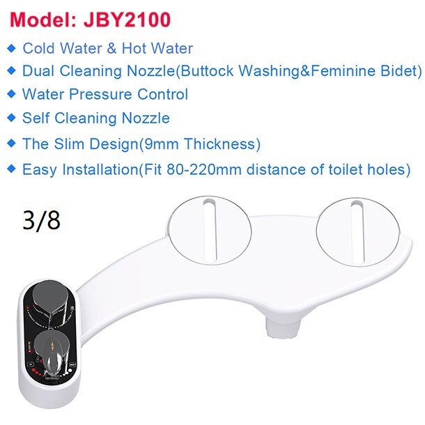 Bidet Attachment Non Electric Toilet Seat Bidet Self Cleaning and Cold Water Mixed Bidet Sprayer: 2100 Eu standard
