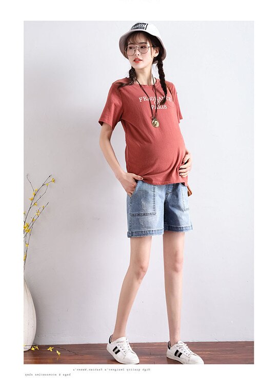 Große größe mutterschaft kurze Hose weiche strecken Denim kurze Hose schwangere frauen verlieren magen aufzug kurze Hose sommer neue frauen Denim kurze Hose: 3XL
