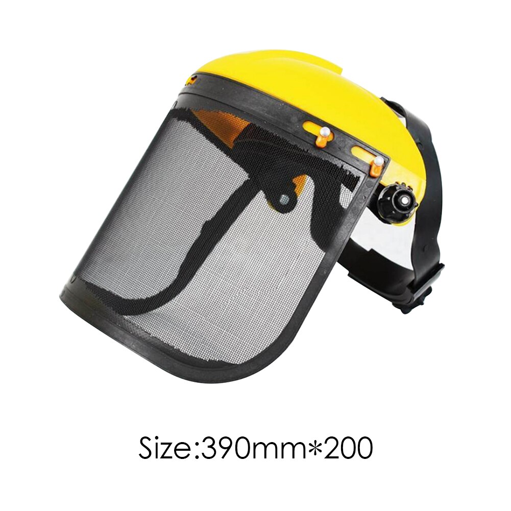 Forestry Chainsaw Safety Helmet Brushcutter Trimmer Protective Hat Electric Lawnmower Trimmer Protective Mask Logging Protect: Yellow 39x20x20cm