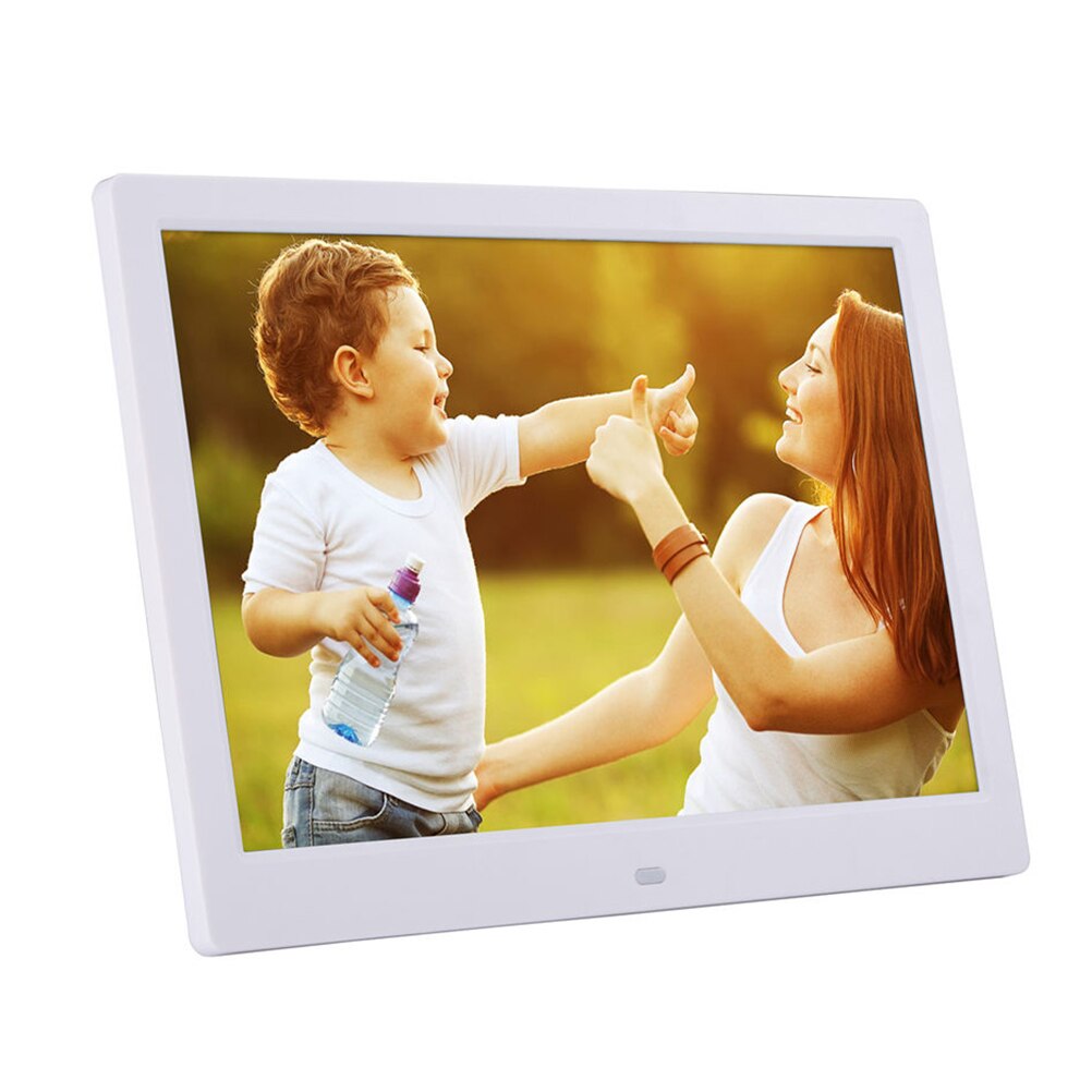 12" HD 1280*800 Digital Photo Frame Picture Mult-Media Player MP3 MP4 Alarm Clock Movie Player For: White