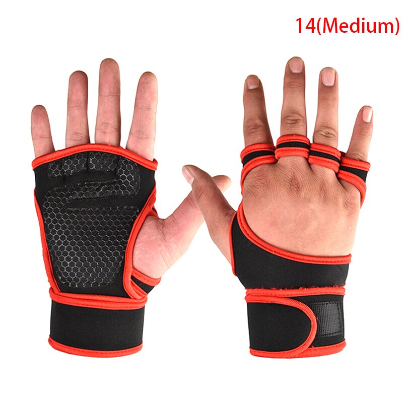 1 paar gewichthefhandschoenen voor dames heren fitness sport bodybuilding gymnastiek handgrepen gym handpalmbeschermer handschoenen: Pgod 0018-n14