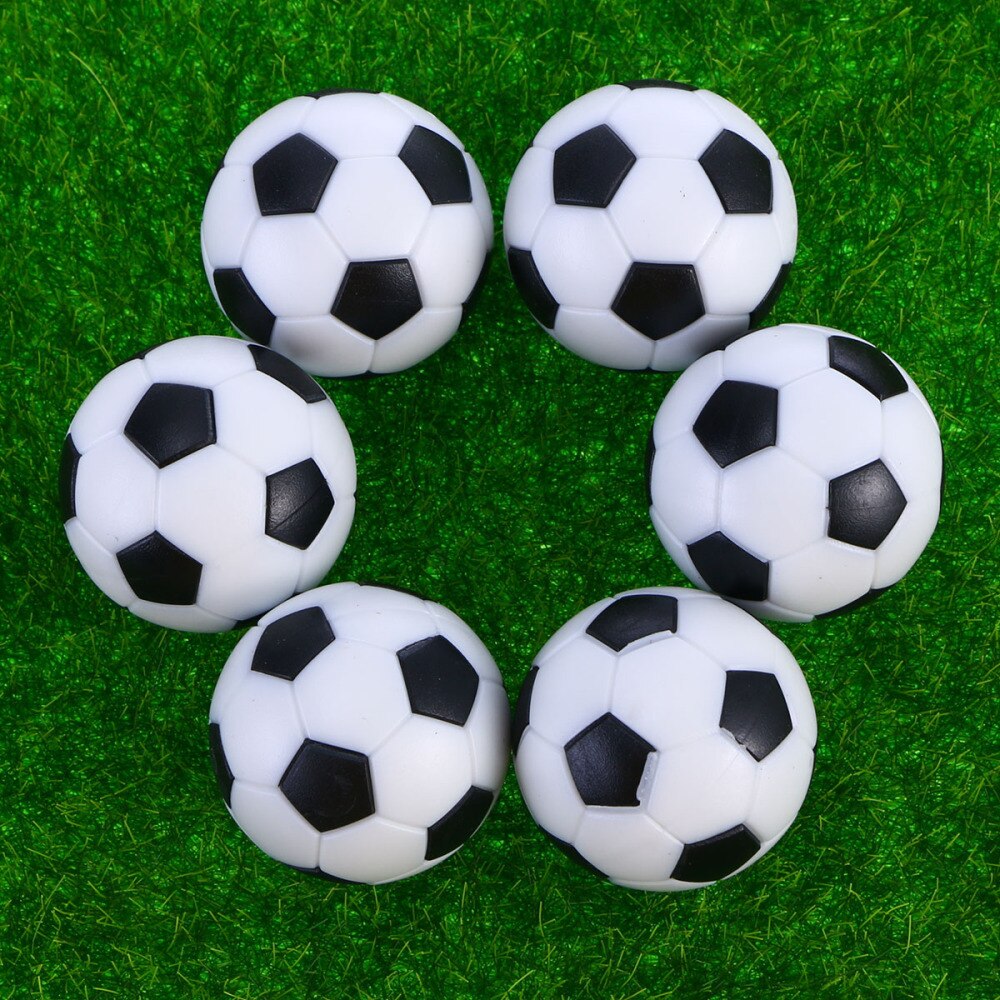 6Pcs 32Mm Tafel Voetbal Ballen Zwart/Wit