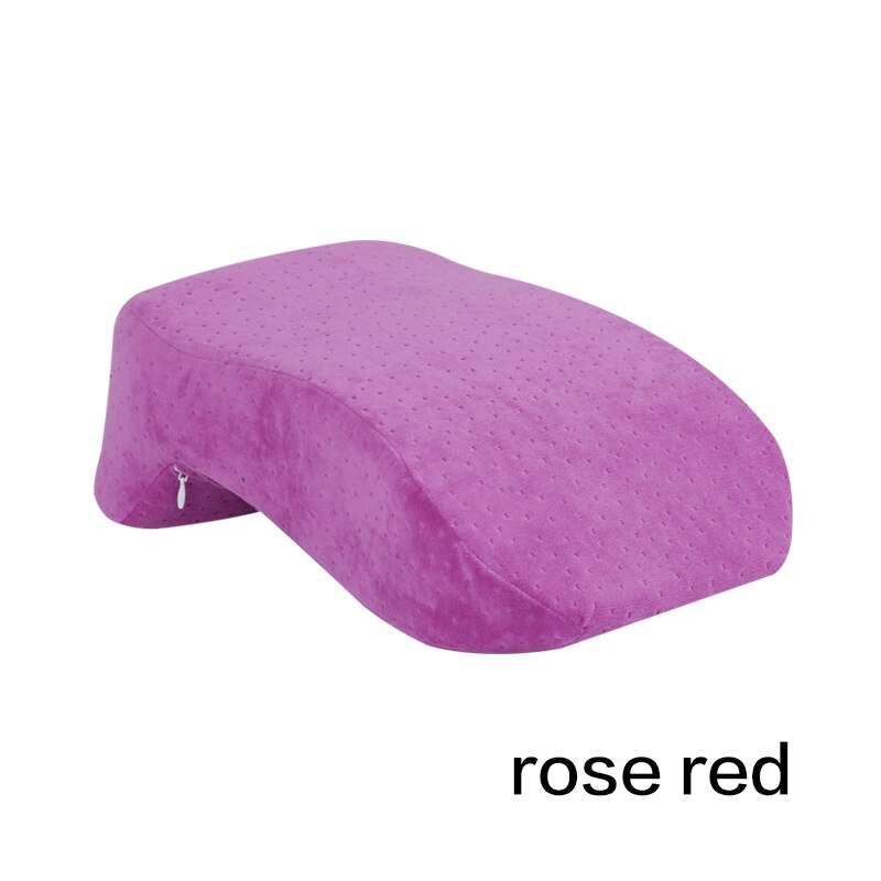 Atmungsaktive Multi funktion Haarkissen Erinnerung Schaum Langsame erholung Kissen Mittagspause Für Schreibtisch Schlafen Weichen Lendenkissen in Büro: Rose rot