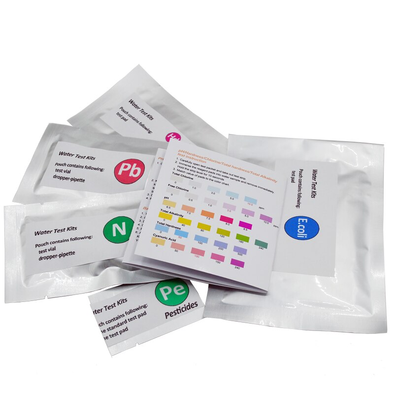 Kit de prueba de agua potable para el hogar, filtro y suavizador de agua