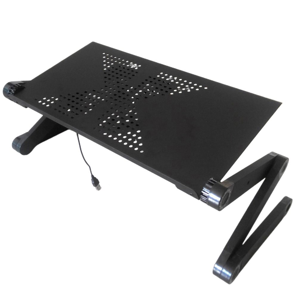 Bærbart justerbart bærbar bord til sammenklappelig bærbar skrivebordscomputer mesa para bærbar fodbakke til sovesofa sort: Skrivebordsbræt
