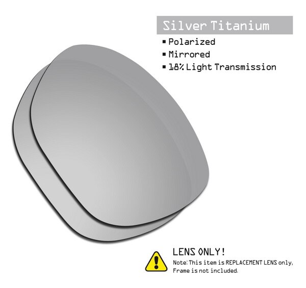 SmartVLT Replacement Lenses Polarized for Oakley Overtime Sunglasses - Multiple Pairs Packed: Titanium-ShieldCoat