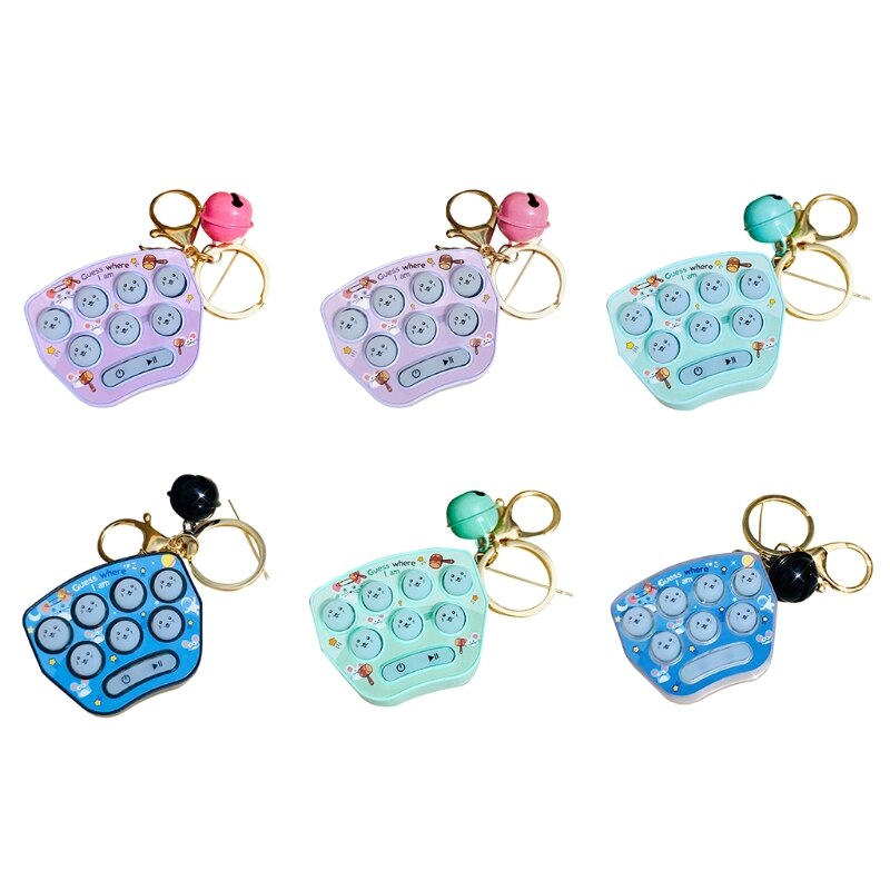 Mini juego de memoria para hámster para niños y adultos, llavero electrónico Led, máquina de juego con botón