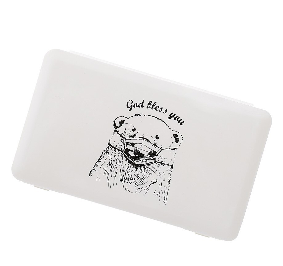 Plastic mask box cartoon pattern disposable mask storage box