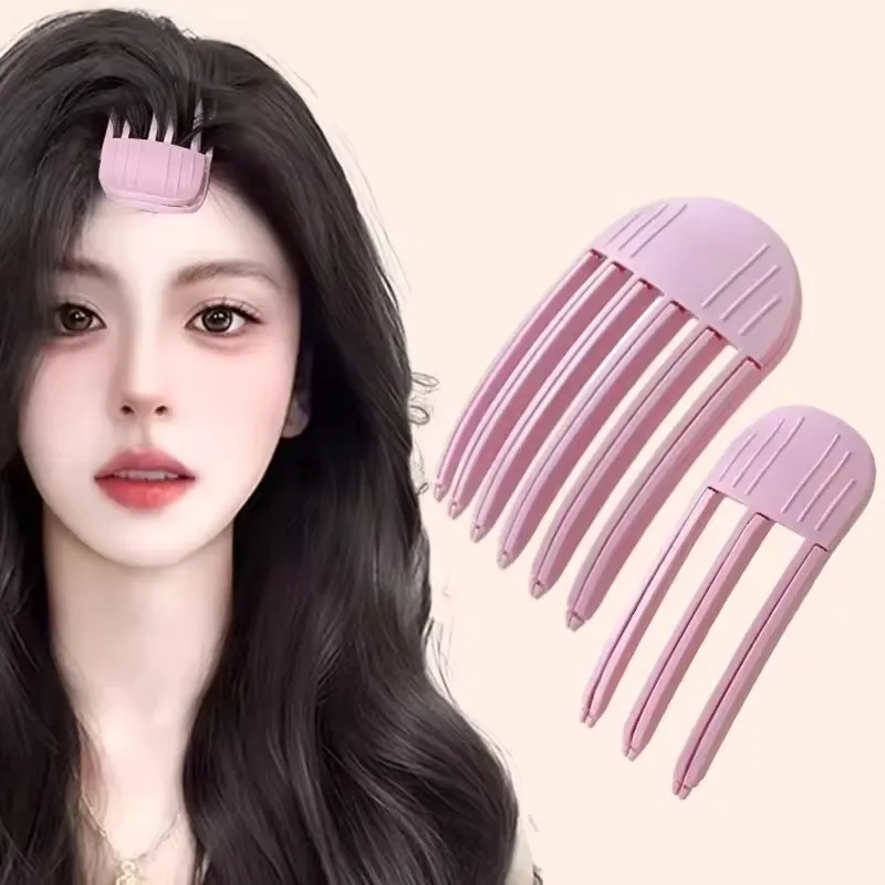 Pluizige haarspeld krullen pony clips haarwortels volumegevende haarclips dames krullen vaste vorm clip volume haarroller: Donker kaki