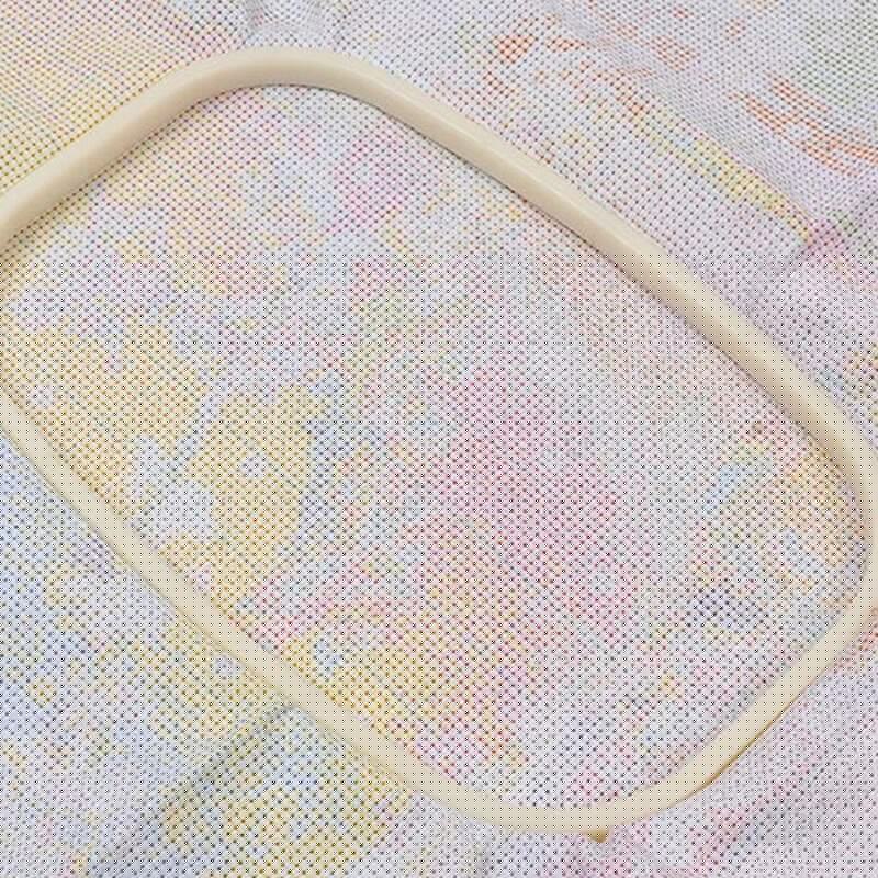 Embroidery Hoop Square Cross Stitch Hoops Ivory-White Pack of 4, Different Sizes - 5 Inches 10 Inches 13 Inches for Kids and Adu