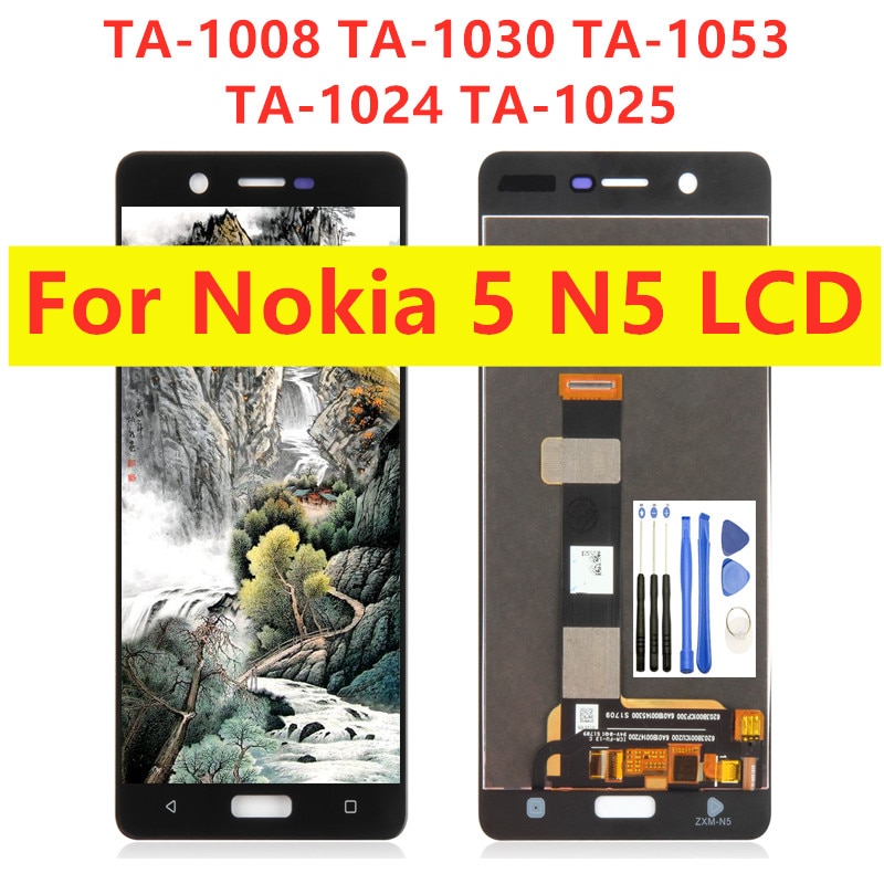5.0" For Nokia 5 N5 TA-1027 TA-1044 TA-1008 TA-1030 TA-1053 LCD Display With Touch Screen Digitizer Sense Assembly
