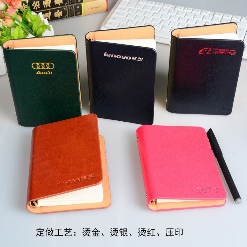 A7 Kleine Notebook Met Hard Retro Cover Leather Mini Pocket Boek Losse Notepad Briefpapier Notebooks Office Accessoires