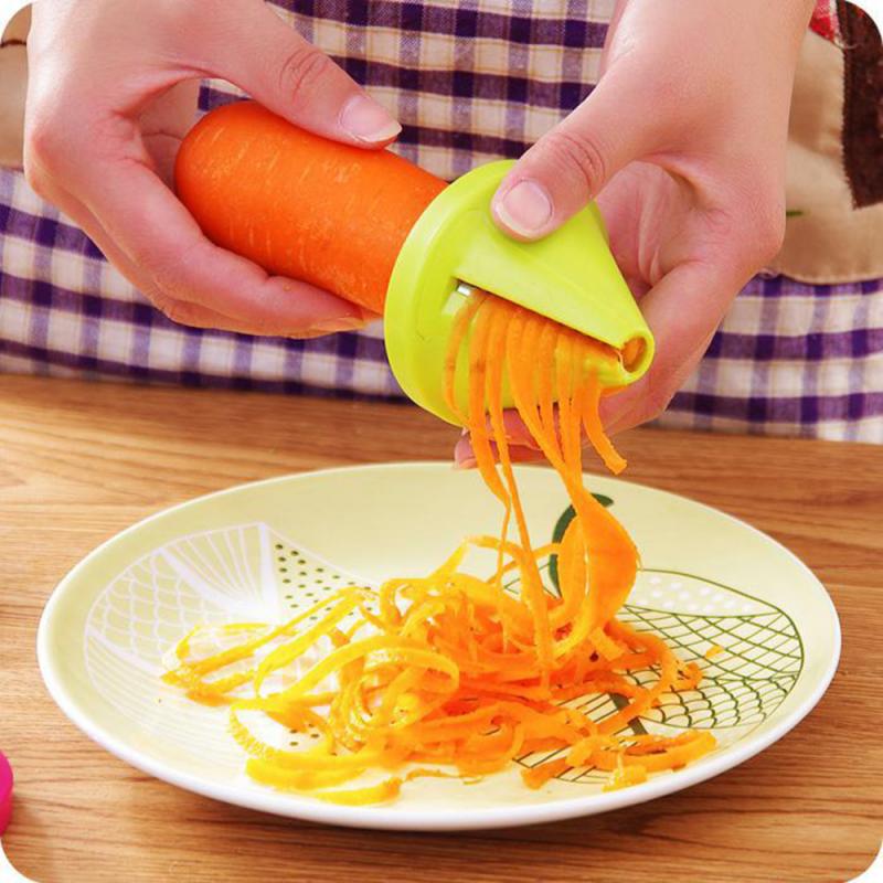 Wortel Komkommer Rasp Spiral Blade Cutter Groente Snijder Spiral Slicer Salade Gereedschap Courgette Noodle Spaghetti Maker