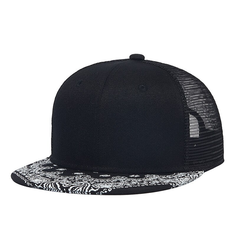 2022 Zomer Mesh Trucker Hoeden Mannen Zwarte Platte Rand Baseball Cap Vrouwen Outdoor Sport Hip Hop Snapback Zonnebrandcrème Hoeden unisex: Default Title
