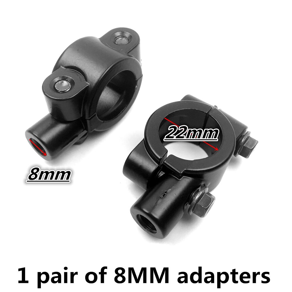 2pcs 8mm/10mm Universal Motorcycle Round Side Back View Mirror motorbike Side Mirrors e-bike Scooter Rearview: 8mm