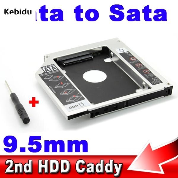 Kebidu Alumínio 2.5 "SSD HDD HD Hard Disk Motorista Caddy 2nd SATA Externo 3.0 Caso Recinto ESTRANHO CD DVD ROM Optical Bay Para Laptop PC