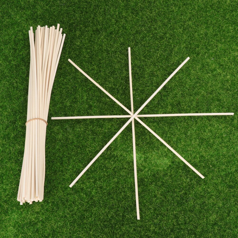 60 stuks aromatherapie rechte rotan stokjes, natuurlijke geurende rotan aromaverspreidingsstokjes: Default Title