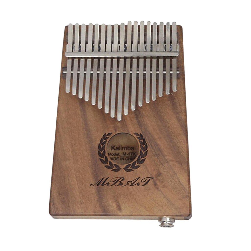 Acacia Wood EQ Electronic 17 Keys Kalimba Set Mbira Lamellaphone Thumb Piano