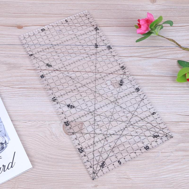 Sew Patchwork Ruler Tailor Tools DIY Fabric Cloth Patchwork Ruler DIY Manual Grid Cutting Sewing Machine Accessories