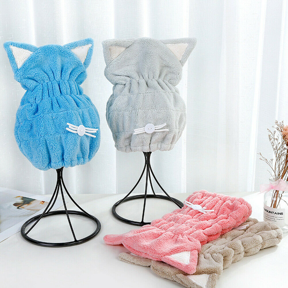 Microfiber Haar Sneldrogend Douche Wrap Bad Head Tulband Absorberende Cap Handdoek