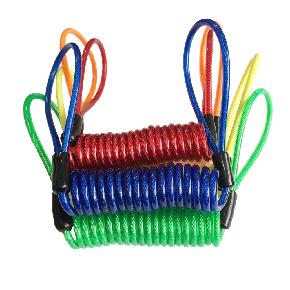 120cm Motorcycle Motorbike Safety Disc Brake Lock Spring Reminder Cable Coil Chic
