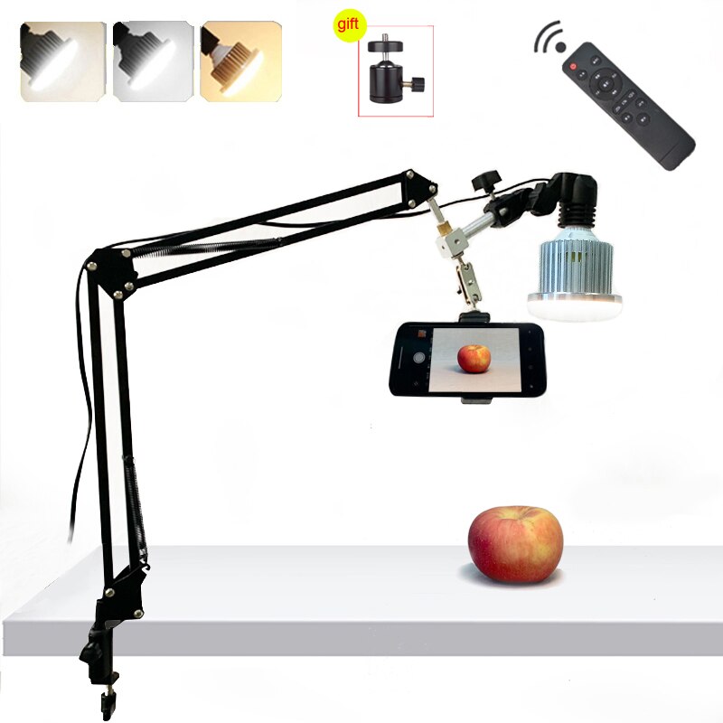 Live Fotografie Foto Studio 85W Led Licht Invullen Suspension Arm Beugel Stand Kits Voor Desktop Telefoon Video Live Schieten vul L: Options 6