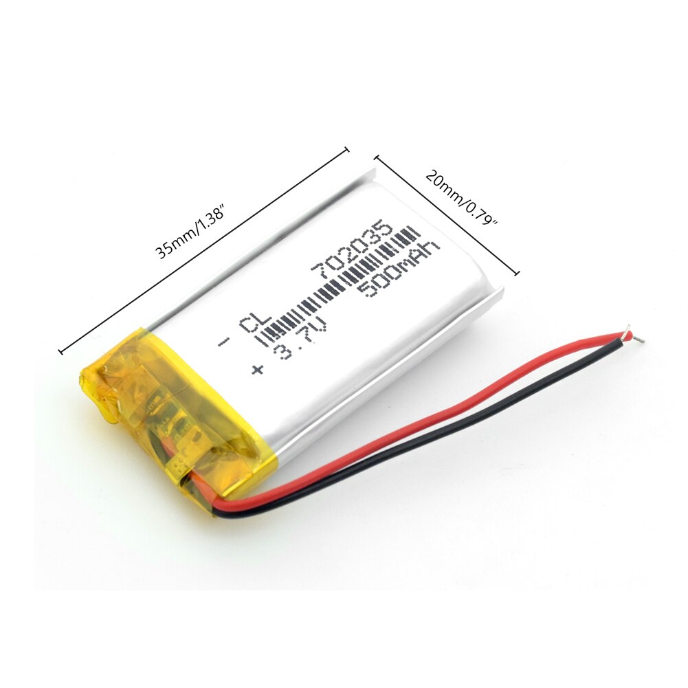 702035 batterie polymère Rechargeable 500 mah 3.7V Li-ion batterie pour haut-parleurs maison intelligente dvr GPS mp3 mp4 batterie externe lecteur de jeu