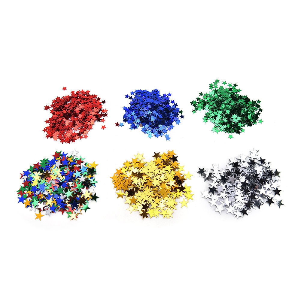 1000/3000pcs/bag Stars Table Confetti Sprinkles Birthday Party Wedding Decoration Sparkle Blue Gold Silver Metallic Stars Supply