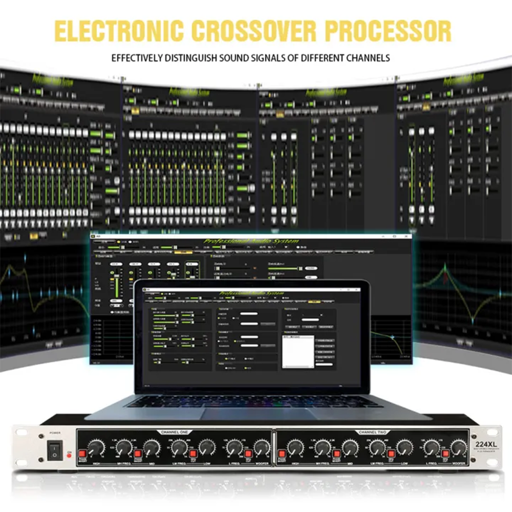 dbx 224xl dbx224 4-way electronic crossover white Ultra low bass stage bar performance audio