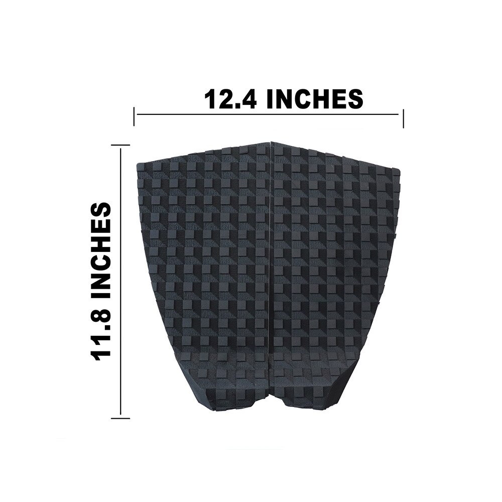 ! Traction Pad - 3 Piece/2 Piece Stomp Pad for Surfing and Skimboard with the Stickiest 3M Adhesive Grips All Boards: BLACK-2