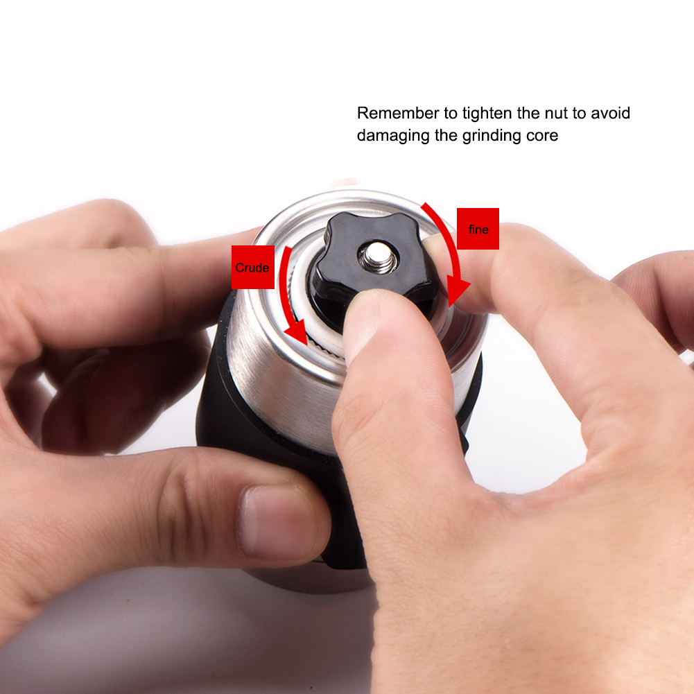 Draagbare koffiemolen 304 roestvrijstalen handmatige koffiemolens, minimolens, eenvoudig te reinigen keukengereedschap