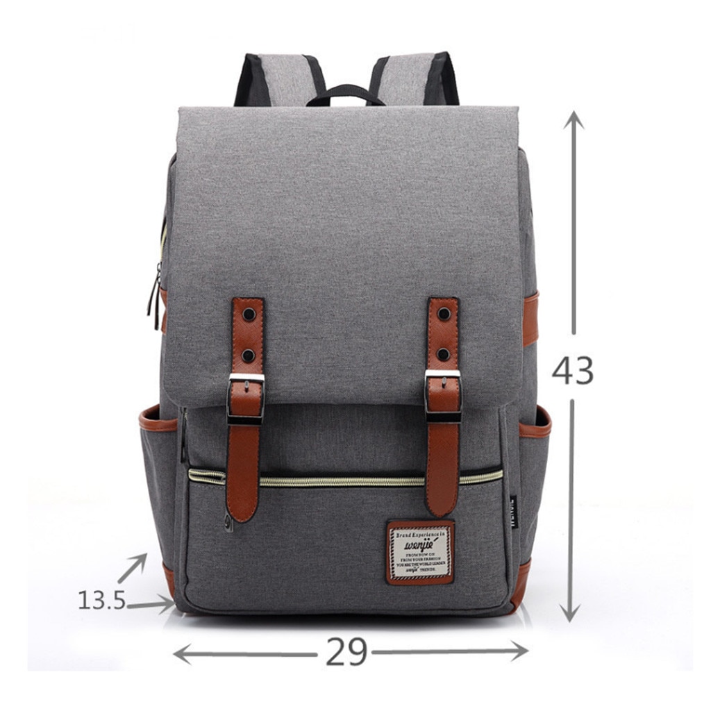 Vintage Laptop Backpack Women Canvas Bags Men canvas Travel Leisure Backpacks Retro Casual Bag School Bags For Teenager#