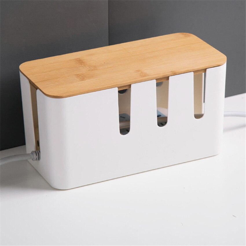 Caja de almacenamiento de enchufes multifuncional, caja organizadora de cables USB para fuente de alimentación de escritorio, caja de almacenamiento de cables Hub para cargador